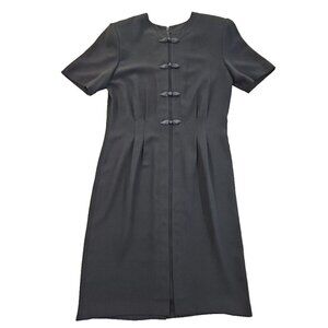 Debra Michaels Collection Dress Women's Size 14 Black Short Sleeve Embroidery